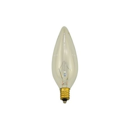 Incandescent Decorative Bulb, Replacement For Osram Sylvania 25B10C/Bl